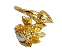 Adjustable French Vintage Rings with Imitation Pearls Pyrotechnics Sparkle Adjustable Anniversary Insta Pearls Size
