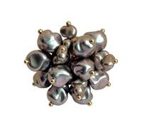 Adjustable French Vintage Rings with Imitation Pearls Pyrotechnics Sparkle Birthday
