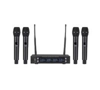 Adjustable Frequency UHF Metal 2and 4-channel Wireless Mic System Cordless Microphone Suitable For Karaoke And SpeechA(460U 1)