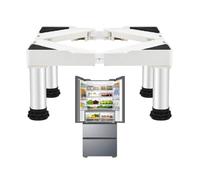 Adjustable Fridge Stand, Width 56x55cm & Height 24-27cm, 300kg, White | Adjustable Fridge Base Appliance Stand for Dishwasher Freezer Kitchen Cabinet Heater and Static Household with 4 Sturdy Feet