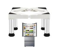 Adjustable Fridge Stand, Width 56x55cm & Height 29-32cm, 300kg, White | Adjustable Fridge Base Appliance Stand for Dishwasher Freezer Kitchen Cabinet Heater and Static Household with 4 Sturdy Feet