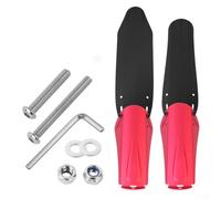 Adjustable Front Rear Fender For Folding Bike 16 20 | Extended front rear coverage, widens protection zone, keeps for rider dry, reduces dirt buildup, wet road essential(Red)