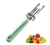 Adjustable Fruit and Vegetable Corers Tool,Apple Corer, 2 in 1 Fruit Pepper Seed Corer Remover, Stainless Steel Fruit Pineapple Vegetable Peeler Corer Slicer Cutter Kitchen Gadget(Green)