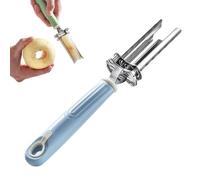 Adjustable Fruit and Vegetable Corers Tool, Pepper Seed Corer, Apple Corer Tool, Stainless Steel Fruit Pineapple Vegetable Peeler Corer Slicer Cutter Kitchen Gadget (Blue)