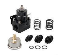 Adjustable Fuel Pressure Regulator Conversion Kit, 3-70PSI with Triple Springs for AN6/AN8/E85(Black)