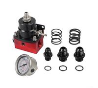 Adjustable Fuel Pressure Regulator Conversion Kit, 3-70PSI with Triple Springs for AN6/AN8/E85(Red)