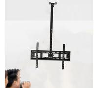 Adjustable Full Motion Ceiling TV Mount - 360° Rotation & Tilt for 40-80 Inch Screens, Space-Saving Flip Down Design for Optimal Viewing
