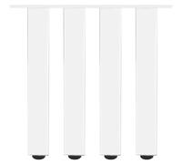 Adjustable Fur Legs White 40cm 4 Pack Square Aluminum Alloy Anodized h Height 6 60cm Table Legs Sofa Feet Perfect for Coffee Tables 15.7"