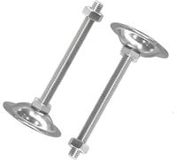 Adjustable Furniture Glide Leveling Feet Pad -1Pcs Base 95mm Iron Galvanized M16/M18/M20 Thread Adjustable Foot Cups Lathe Legs(D95 X M16x300mm)