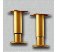 Adjustable Furniture Legs 2Pack Support Legs for Sofas Cabinets Sink Brackets No Drill UnderCounter Install Gold Height 2542cm (9.8" 16.5")