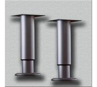 Adjustable Furniture Legs 2Pack Supports for Sofas Cabinets and Vanities No Drill UnderTop Brackets Gray Height 1830cm (7" 11.8")