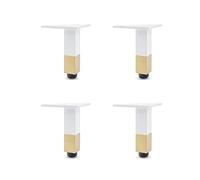 Adjustable Furniture Legs 4 Pack Non Slip Table & Cabinet Legs for Coffee Tables Nightstands Sofas Dressers & Beds 12cm 4.72in Stylish White & Gold Design