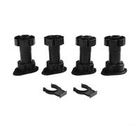 Adjustable Furniture Legs 4 Pieces Set for Cabinet Table Sofa with Height Options 80mm 100mm 120mm ABS Plastic (8CM)