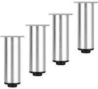 Adjustable Furniture Legs, Aluminum Alloy Replacement Feet for Cabinets, Tables, Sofas, and Bookcases, Includes Screws, Height Adjustable