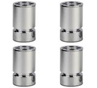Adjustable Furniture Legs, Silver Aluminum Alloy, 4pcs Round Feet, Anodized Surface, Suitable for Tables, Sofas, Cabinets,