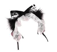 Adjustable Furry Cats Ear Hairband With Bowknot Fashion Hair Accessories Headband For Anime Theme Parties Daily Use