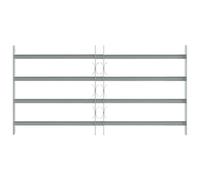 Adjustable Galvanised Steel Window Grille with 4 Cross Bars 700-1050mm Width, 600mm Height, Mounting Hardware Included, Protection Against Burglary and Sound Insulation for Wooden Windows