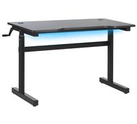 Manual Adjustable Gaming Desk DURBIN Black 120 cm 60 cm RGB LED