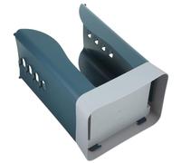 Adjustable Garbage Bag Holder Rack, Nine Level Plastic Kitchen Organizer | Keeps Liners Open, Big Opening Design, Ground Standing Style, Blue Finish for Apartment Office Use