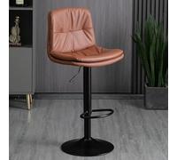 Adjustable Gas Lift Bar Stool, Sturdy Swivel Seat with Padded Leatherette Upholstery, Chrome Base, Modern Design for Kitchen, Restaurant, Cafe, White - 15.2"x15.2"x36.1"