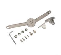 Adjustable Gas Spring Lid Support Hinge - Hydraulic Cabinet Door Stay Strut for Flap Doors & Toy Box, Zinc Alloy Soft Close Lift Up Mechanism, Silver 210mm 4-15kg Load(A)