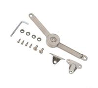 Adjustable Gas Spring Strut for Cabinet Doors - Hydraulic Lift Support Hinge with Random Stop, Zinc Alloy Shock Absorber for Kitchen Cupboard Wardrobe Flap Lid, 210mm Silver(B)