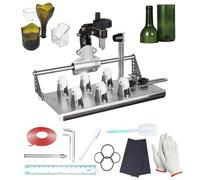 Adjustable Glass Bottle Cutter Kit, DIY Glass Cutting Tool for Wine, Beer & Whiskey Bottles, Cuts Square, Round Bottles and Bottlenecks, for Crafting & Upcycling Projects