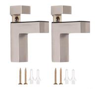ADJUSTABLE GLASS CLAMP: Customise shelf height easily for books or decor, creating a perfect display setup in any room without professional help LONG LASTING ZINC ALLOY: Crafted from strong metal to
