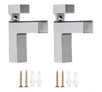 ADJUSTABLE GLASS CLAMP: Customise shelf height easily for books or decor, creating a perfect display setup in any room without professional help LONG LASTING ZINC ALLOY: Crafted from strong metal to