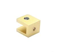 Adjustable Glass Clip Holder Solid Copper Shelf Bracket for Thick Glass Support Clamp No Drill Glass Fixing Bathroom Shower Shelf Fitting Gold Mirror Finish Hardware Wine Cabinet(small)