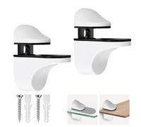 Adjustable Glass Shelf Bracket, Glass Clamp Shelf Support For 3Mm-22mm Thickness Glass, Zinc Alloy Wall Mount Floating Shelf Holder For Bathroom
