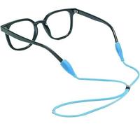 Adjustable Glasses Strap Silicone Light Blue 21in - Elastic Lanyard for Eyewear