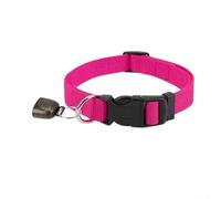 Adjustable Goat Collar with Bell for Farm Animals Grazing - Weatherproof Nylon Halter Anti-Lost Device 13.7-20.5 Inch(magenta)