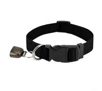 Adjustable Goat Collar with Bell for Sheep Cattle Livestock - Wear Resistant Halter for Grazing Animals 13.7-20.5 Inch(Black)