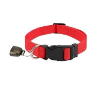 Adjustable Goat Collar with Bell for Sheep Cattle Livestock - Weatherproof Canvas Neck Strap for Grazing Herding Small Farm 13.7-20.5 Inch(red)