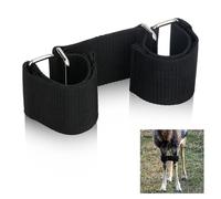 Adjustable Goat Hobbles Binding Tool Nylon Goat Milking Hobbles Goat Milking Supplies Black Goat Binding Tool Goat Banding Kit for Milking Goat Mini Goat Nigerian Dwarfs Nubian Goats