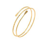 Adjustable Gold Arm Cuff Bracelet, Minimalist Upper Arm Cuff for Women and Girls, Plated Open Cuffs Bracelet for Anniversaries, Stylish Gold Jewelry for Upper Arms, Elegant Gift for Special Occasions