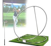 Adjustable Golf Swing Trainer, with 10Swing Plane Settings, Large 2m or Small 1.8m Circle, Corrects Swing Path, for home and driving range use