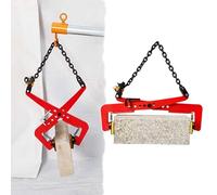 Adjustable Granite Lifting Clamps, Heavy-Duty Chain Slab Gripper with Self-Locking Nut, Vertical Carrier for Marble & Stone Panels,X-Small (325kg)