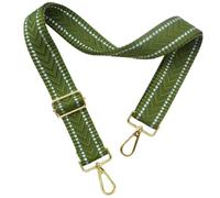 Adjustable Green Purse Strap - 1.5" Wide Handbags, Camera, Guitar, Phone & Crossbody Bag Replacement Shoulder Straps(Gold Hardware)