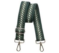 Adjustable Green Purse Strap - 1.5" Wide Handbags, Camera, Guitar, Phone & Crossbody Bag Replacement Shoulder Straps(Silver Hardware)