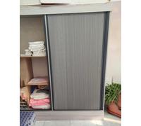 Adjustable Grey Concertina DoorNo Drill Folding Sliding Cabinet Door for Closets Wardrobes & ScreensSizes 180cm 190cm 200cm 210cm High (65x210cm)