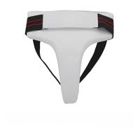 Adjustable Groin Constructed From Pu Leather Offering Extensive Coverage For Boxing Taekwondo And Mma Training In White And Black Shade(Womens XL)