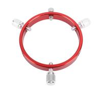 Adjustable Guiding Scope Ring Kit, Aluminum Alloy 6 Hole 90mm Guide Scope Hoop with M6 Screw 1/4 Inch Screw for 70-90mm Telescope Astrophotography, Red