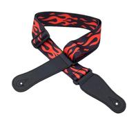 Adjustable Guitar Strap Accessory - Flame Pattern Holder, Expanded Rock Lock Design | Fashion Music Band Band, Comfortable Secure Fit, Striking Visual Detail,