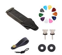 Adjustable Guitar Strap Set Guitar Picks Guitar Strap Locks Embroidered Cotton Guitar Strap For Acoustics Electric Guitar
