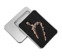 Adjustable Guitar with Skull Design, Metal and Rubber, 9.8x5cm for Acoustic Folk Ukulele - Rotating Torque Control, Anti - Skid Roller, Protects Guitar Neck (Bronze)