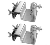 Adjustable Gutter Bracket for Solar Panel Made of Stainless Steel, Compatible with Eufy and Arlo Cameras with 1/4 Inch Thread, Weatherproof Mounting System (2 Pieces)