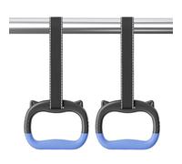 Adjustable Gymnastics Rings - Pull-Up Rings with a Capacity of 440 Pounds | Indoor/Outdoor Training Equipment with Straps for Calisthenics, Home Training, Obstacle Courses, Playgrounds, Backyards and
