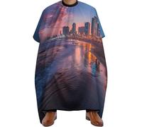 Adjustable Hair Cutting Cape, Sunset over Tel Aviv Beach Israel, Hairdressing Gown Waterproof Salon Cape for Salons Hairdresser Women